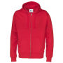 Cottover Gots Full Zip Hood Man red XS
