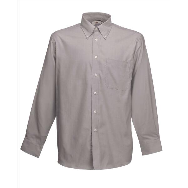 FOTL Men LSL Oxford Shirt, Oxford Grey, S