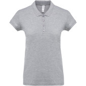 Ladies’ short-sleeved piqué polo shirt Oxford Grey XXL