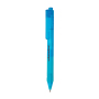 X9 frosted pen with silicone grip, blue