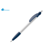 Balpen Cosmo grip hardcolour - Wit / Donker Blauw