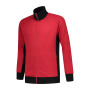 L&S Sweater Cardigan Workwear Red/BK 6XL