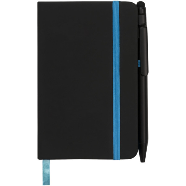 Noir edge klein notitieboek - Zwart/Blauw