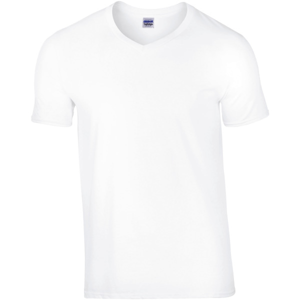 Premium Cotton Adult V-neck T-shirt White XXL