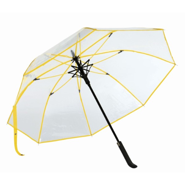Automatische paraplu VIP - geel, transparant