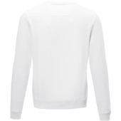 Jasper GOTS økologisk sweater med rund hals til mænd fremstillet af genanvendt materiale - Hvid - 3XL