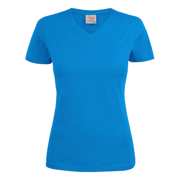 Printer Heavy V Lady T-shirt Ocean blue XXL