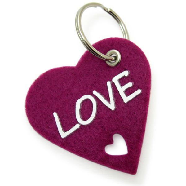 Heart Shape Felt Keychains Heart Shape Felt Keychains