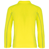 Sportshirt met lange mouwen ¼ ritssluiting voor kinderen Fluorescent Yellow 12/14 jaar