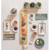 Ukiyo theepotset met kopjes, wit, grijs