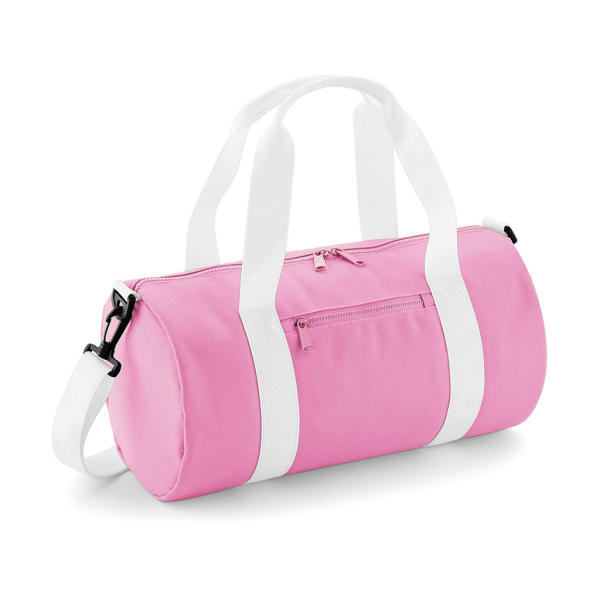 Mini Barrel Bag - Classic Pink/White
