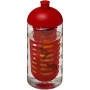 H2O Active® Bop 500 ml bidon en infuser met koepeldeksel - Transparant/Rood