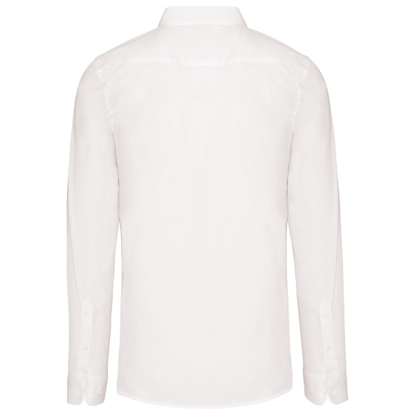Langärmeliges Popeline-Herrenhemd White XS