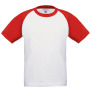 Kids' Base-ball T-shirt White / Red 9/11 ans