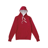 Contrast Hooded Sweatshirt Men - Red/White - 3XL