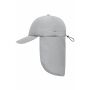 MB6243 6 Panel Cap with Neck Guard - grey - one size