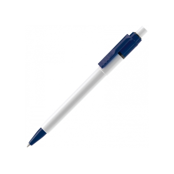 Ball pen Baron Colour hardcolour - White / Dark Blue