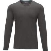 Ponoka biologisch heren t-shirt met lange mouwen - Storm grey - 3XL
