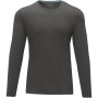 Ponoka biologisch heren t-shirt met lange mouwen - Storm grey - XS