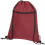 Ross RPET drawstring backpack 5L - Heather dark red