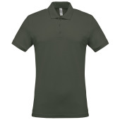 Men's short-sleeved piqué polo shirt Dark Khaki S