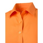 Ladies' Shirt Shortsleeve Poplin - orange - 3XL