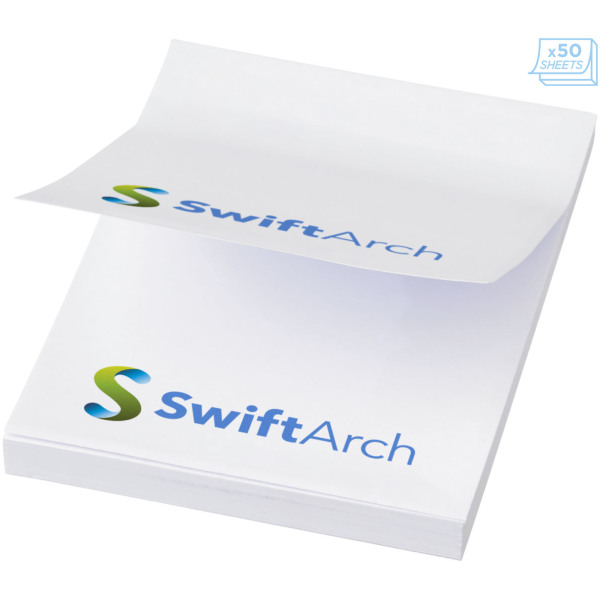 Sticky-Mate® A8 sticky notes 50x75mm - White - 25 pages