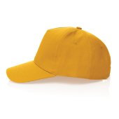 Impact 5 panels cap, 280gr genanvendelig bomuld, med AWARE™, gul