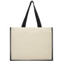 Varai 320 g/m² canvas en jute boodschappentas 23L - Zwart