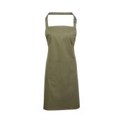 'Colours' Bib Apron with Pocket, Olive Green, ONE, Premier