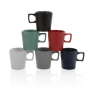 Ceramic modern coffee mug, black, black
