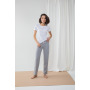 Women's Long Pant Pyjamas Set White / Heather Grey XS