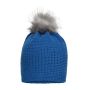 MB7120 Fine Crocheted Beanie - cobalt/silver - one size