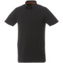 Atkinson short sleeve button-down men's polo - Solid black - M