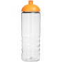 H2O Active® Treble 750 ml sportfles met koepeldeksel - Transparant/Oranje