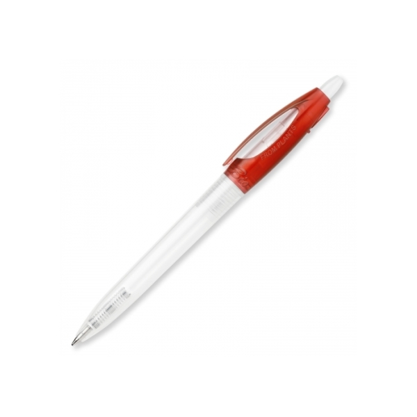 Ball pen Bio-S! Clear transparent - Frosted Red