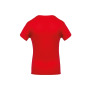 Ladies' short-sleeved V-neck T-shirt Red XL