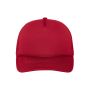 MB6550 5 Panel Retro Mesh Cap rood/rood one size