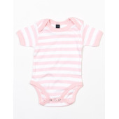 Baby Stripy Rompertje 3-6 Monate Powder Pink/White