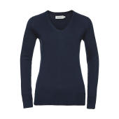 Ladies’ V-Neck Knitted Pullover - French Navy