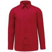 Overhemd in onderhoudsvriendelijk polykatoen-popeline heren Classic Red 4XL