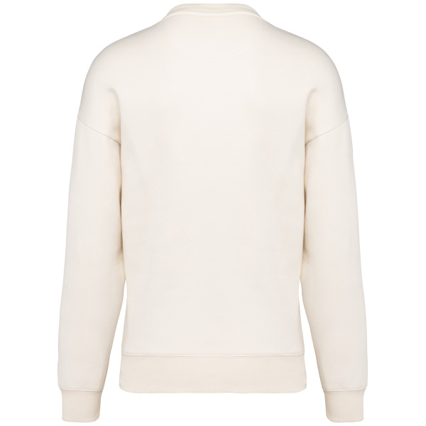 Ecologische oversized uniseks sweater met ronde hals Ivory 3XL