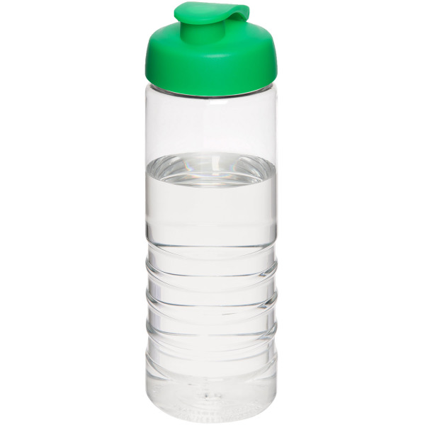 H2O Active® Treble 750 ml flip lid sport bottle - Transparent/Green