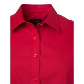 Ladies' Shirt Shortsleeve Poplin - red - L
