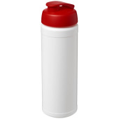 Baseline® Plus 750 ml sportflaska med uppfällbart lock - Vit/Röd