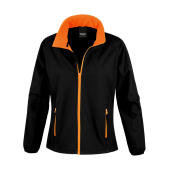 Ladies' Printable Softshell Jacket - Black/Orange - XS (8)