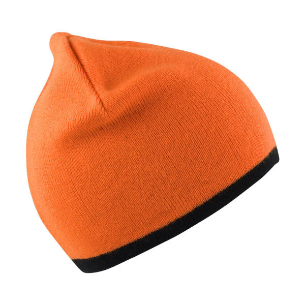 Reversible Fashion Fit Hat - Bright Orange/Black - One Size