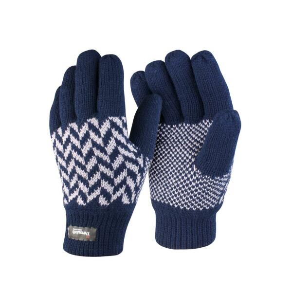 Result Pattern Thinsulate™ Gloves, Grey/Black, L/XL, Result Winter Essentials