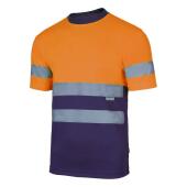 TWO-TONE HIGH VISIBILITY TECHNICAL T-SHIRT, FLUO YELLOW/NAVY, 3XL, VELILLA