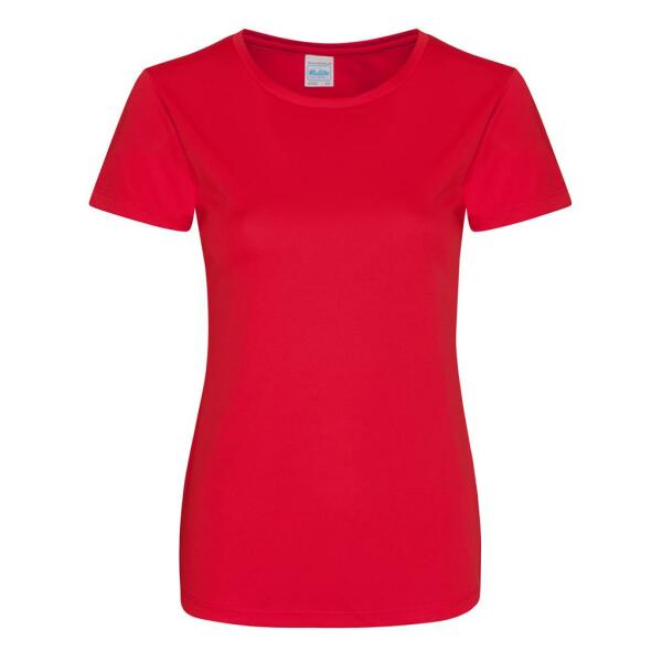 AWDis Ladies Cool Smooth T-Shirt, Fire Red, XS, Just Cool